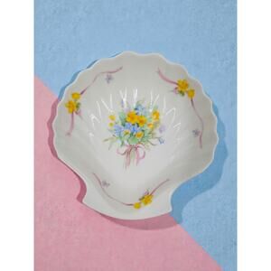 Mikasa Bone China Cupid’s Bouquet A-1720 Shell Dish Trinket Candy Bowl Japan